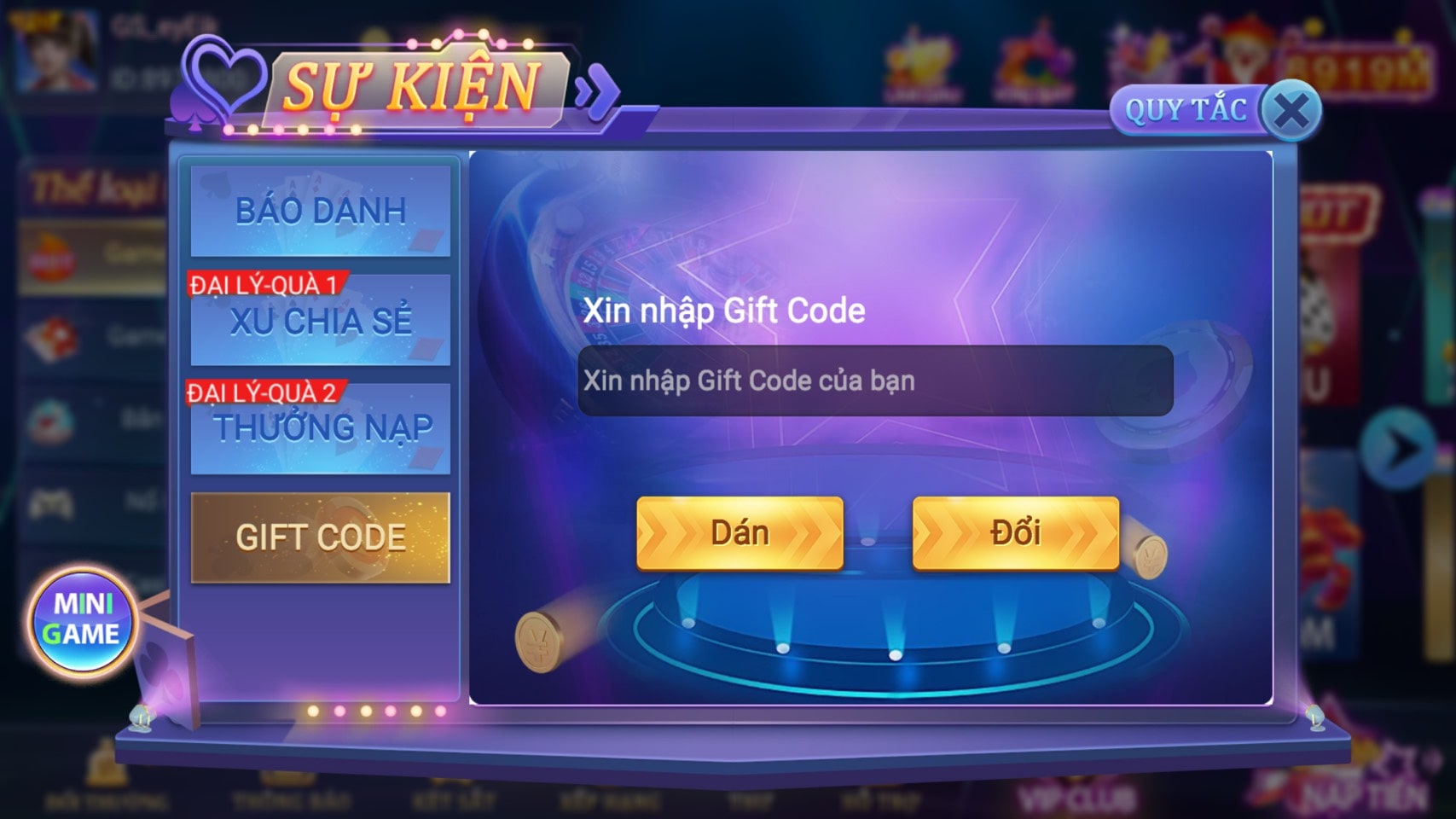 Cách nhận giftcode iwin